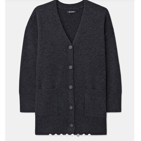 B45 Naadam Luxe Cashmere Grandpa Cardigan Womens S Scandi French Girl Capsule - Picture 3 of 10